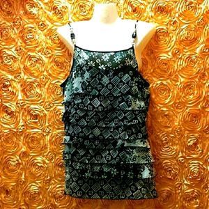 2/$60😆LAPIS Black & White Blouse Top NWOT  Size L